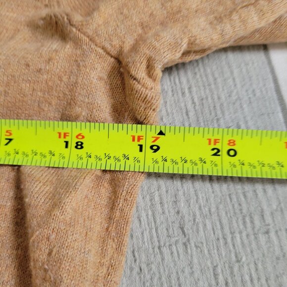 J.Crew Womens Button Cuff Camel V-Neck Knit Sweater S Cotton/Rayon/Nylon - Picture 7 of 8